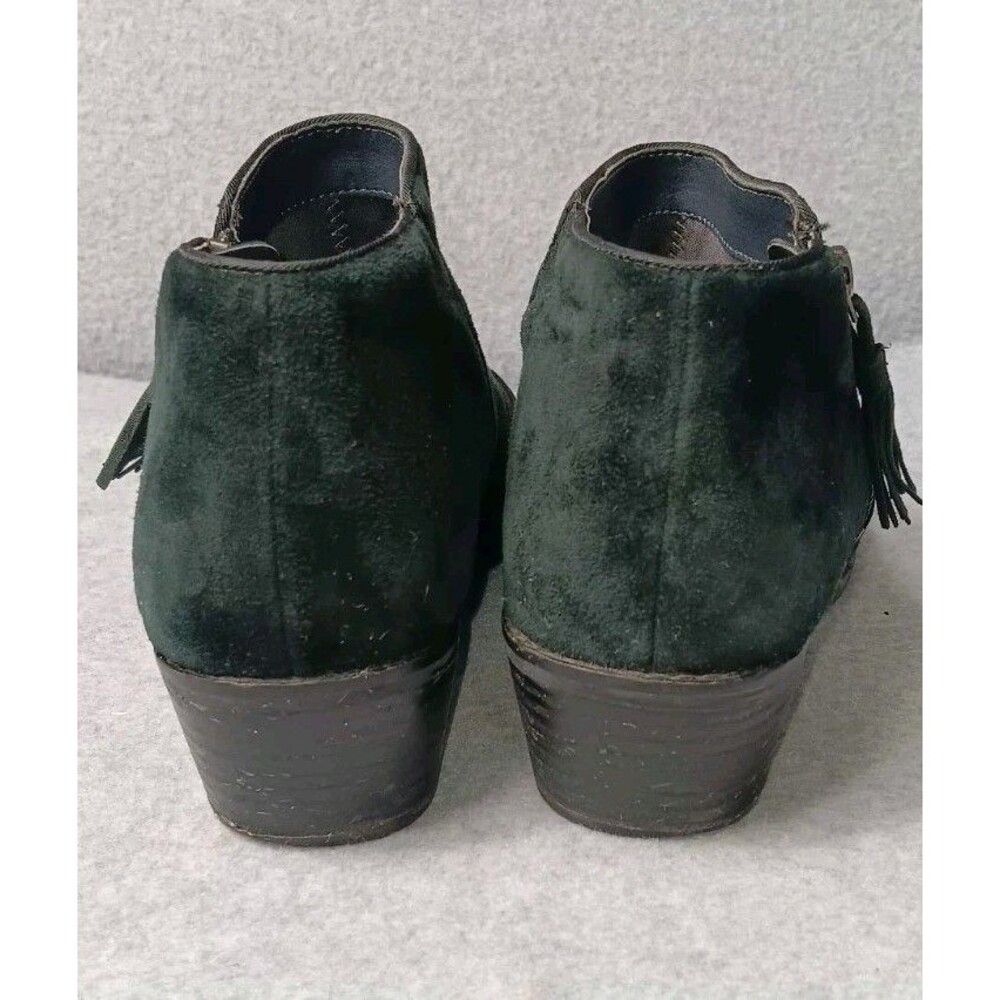 Vionic Joy Serena Suede Ankle Boots 9.5 Black Side Zip Tassel Casual Comfort - Picture 8 of 12